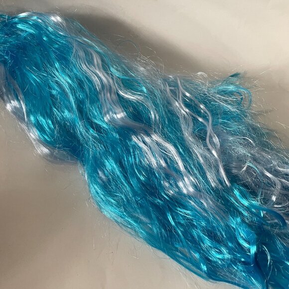 Blue & White Long Wavy Cosplay Wig - Picture 6 of 7